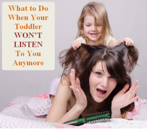 daughter playing with her moms hair